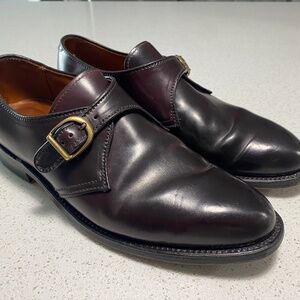 Alden 954 Plain Toe Monk Strap (Color 8 Shell Cordovan, Burgundy) US 7 MSRP $895